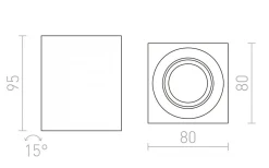 Hall & Trappa|Takspot Med 1 Lampa-Rendl Mayo SQ Takspotlight Riktbar Vit 9W 2700K