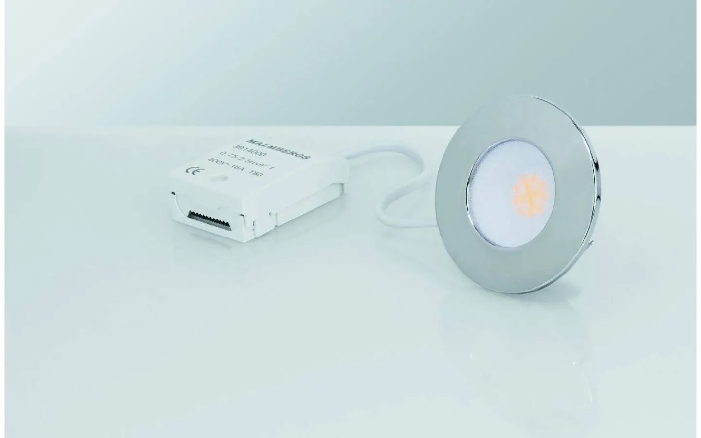 Downlights, Spotlight|230V Led Spotlights-Malmbergs MD-231 Downlight 3000K 3x5W, Krom 230V IP44, 3-Pack