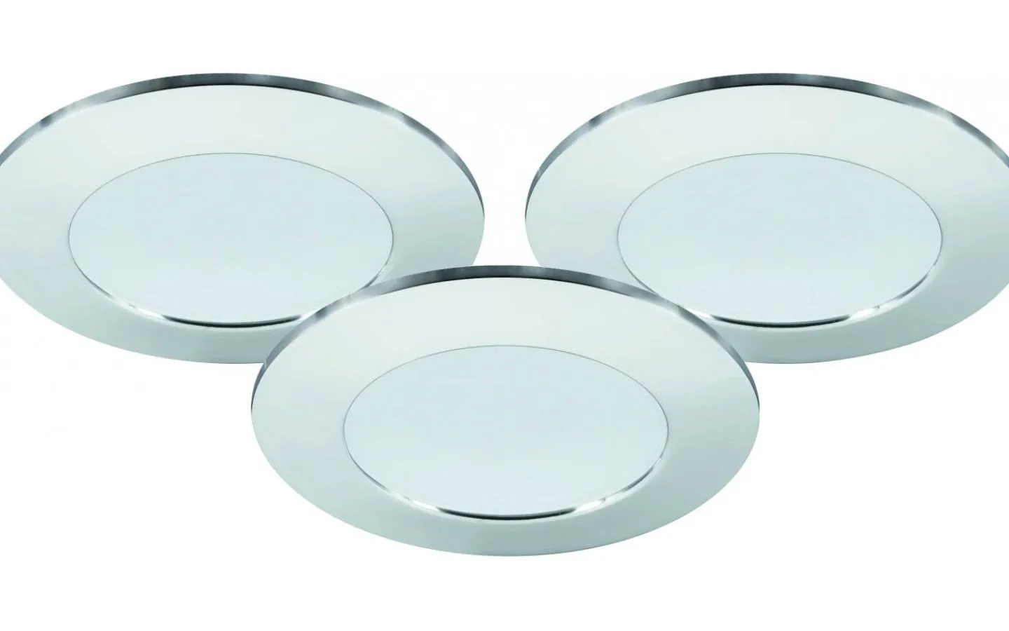 Downlights, Spotlight|230V Led Spotlights-Malmbergs MD-232 Downlight 3000K 3x10W, Krom 230V IP44 3-Pack