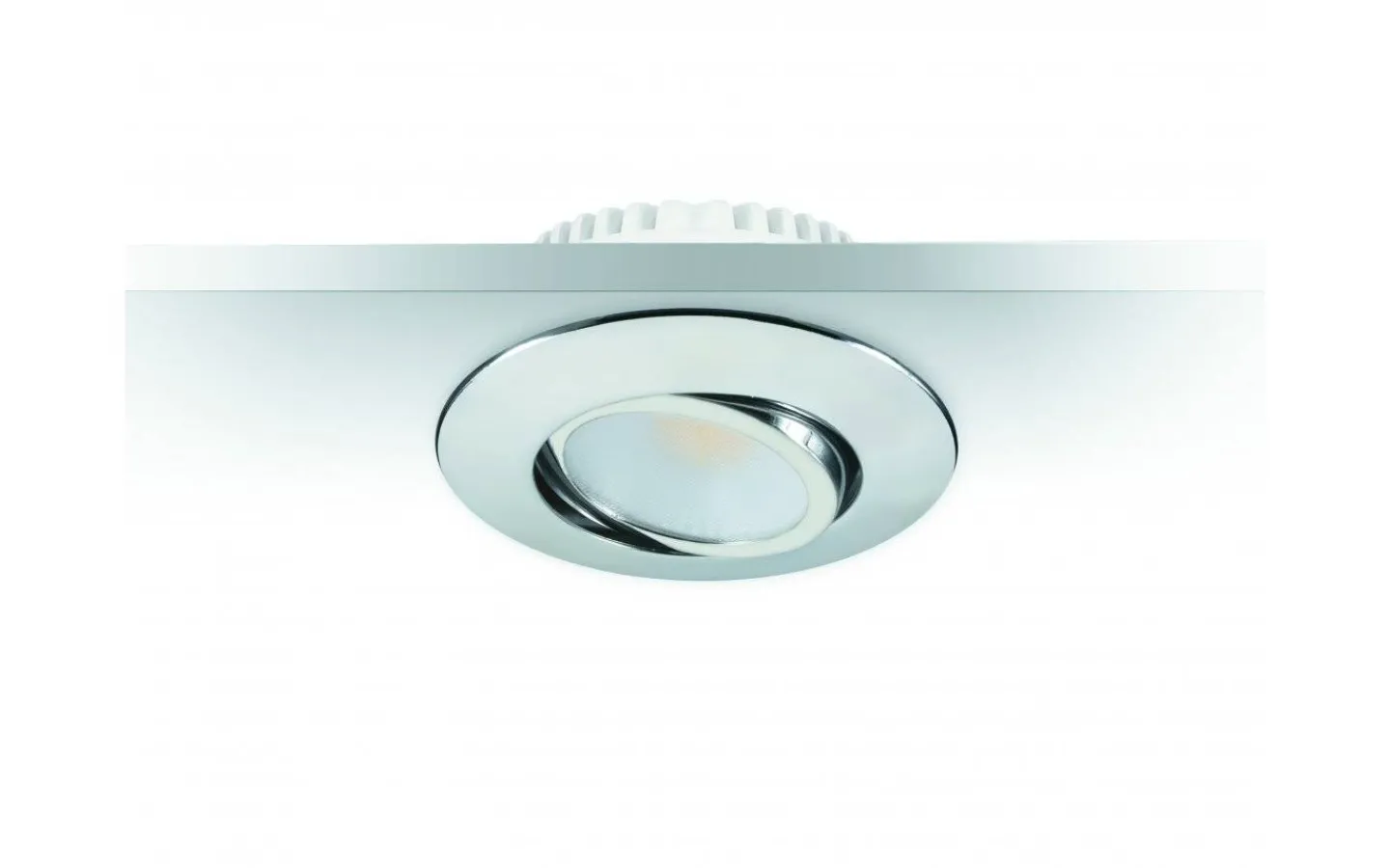 Downlights, Spotlight|230V Led Spotlights-Malmbergs MD-230 Downlight 3000K 3x5W Krom 230V IP44 3-Pack