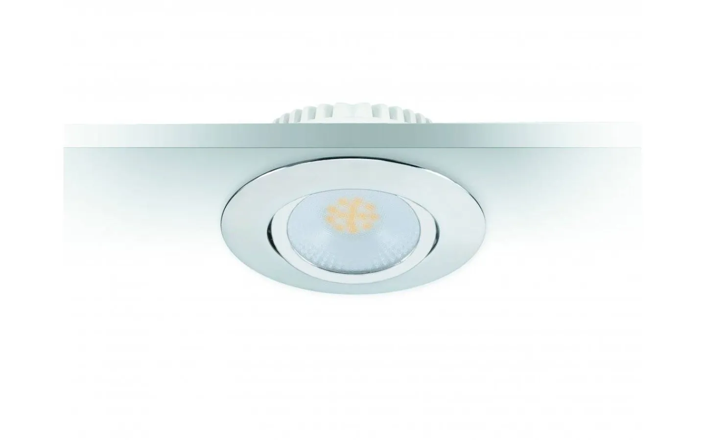 Downlights, Spotlight|230V Led Spotlights-Malmbergs MD-230 Downlight 3000K 3x5W Krom 230V IP44 3-Pack