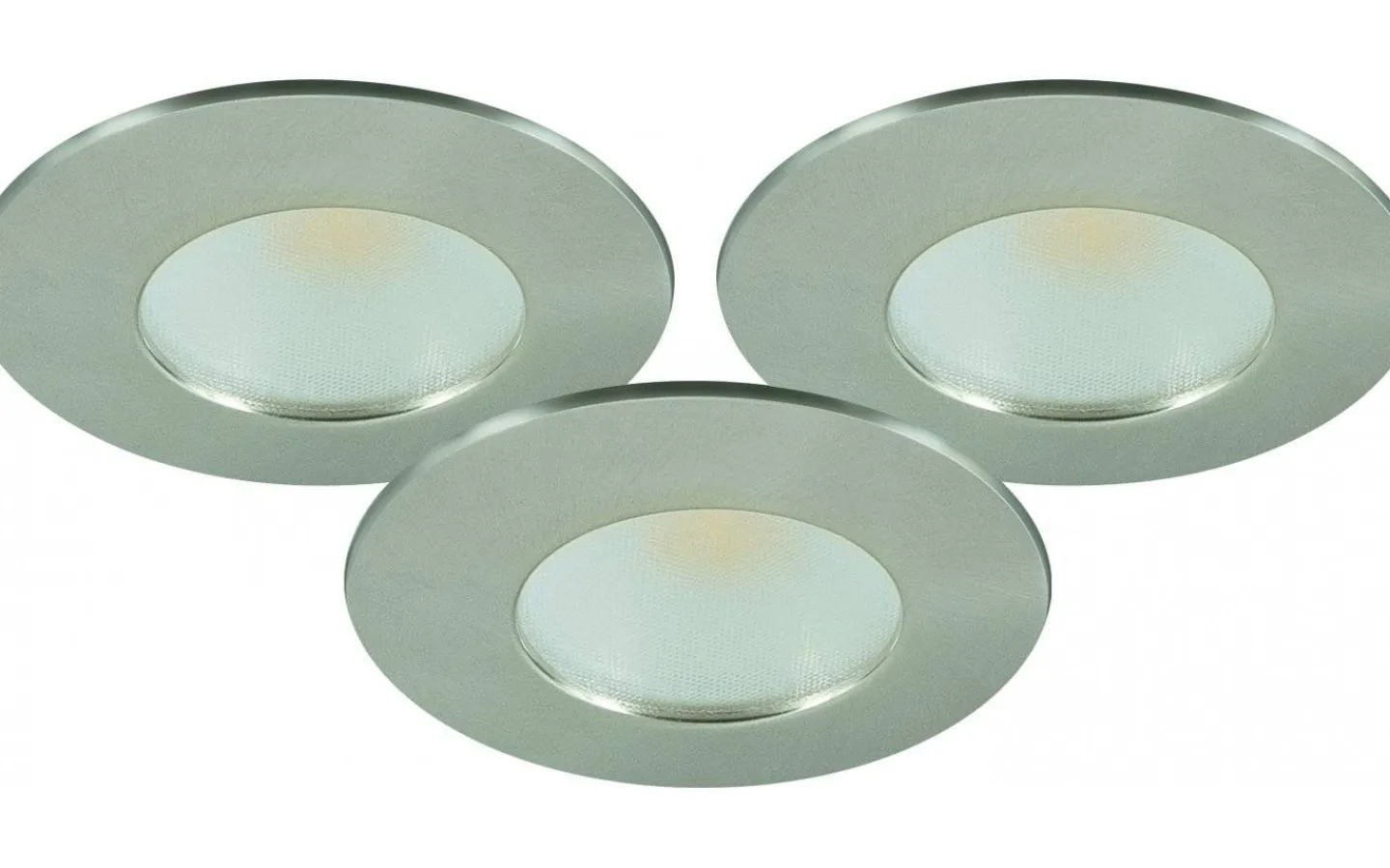 Downlights, Spotlight|230V Led Spotlights < Malmbergs MD-231 Downlight 3000K 3x5W Satin 230V IP44 3-Pack