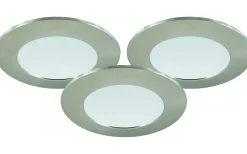 Downlights, Spotlight|230V Led Spotlights-Malmbergs MD-232 Downlight 3000K 3x10W, Satin 230V IP44 3-Pack
