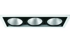 Downlights, Spotlight|230V Led Spotlights-Malmbergs MD-251 Downlight 3000K 3x10W Vit/Svart 230V IP21