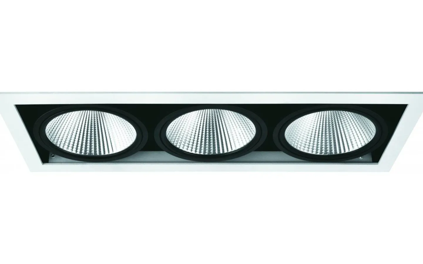 Downlights, Spotlight|230V Led Spotlights-Malmbergs MD-251 Downlight 3000K 3x10W Vit/Svart 230V IP21
