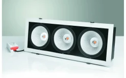 Downlights, Spotlight|230V Led Spotlights-Malmbergs MD-251 Downlight 3000K 3x10W Vit/Svart 230V IP21