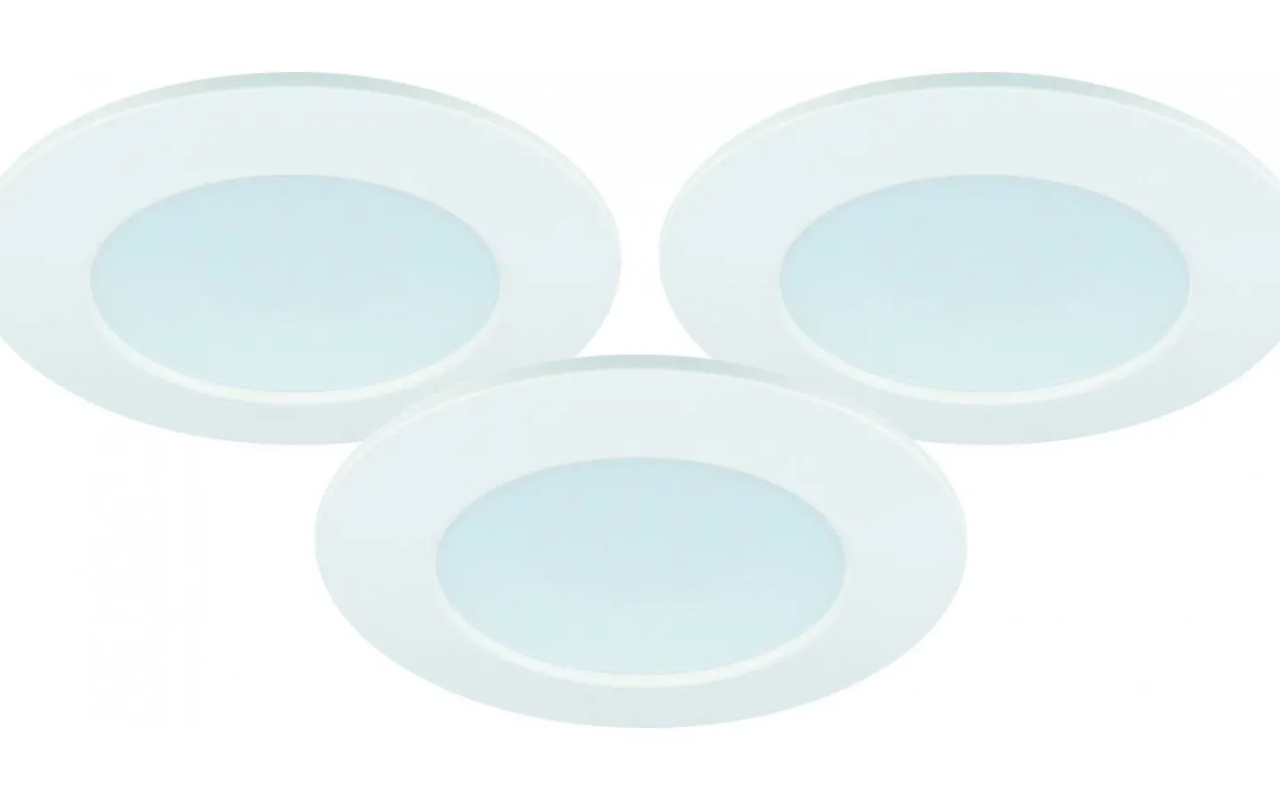 Downlights, Spotlight|230V Led Spotlights-Malmbergs MD-232 Downlight 3000K 3x10W Vit 230V IP44 3-Pack