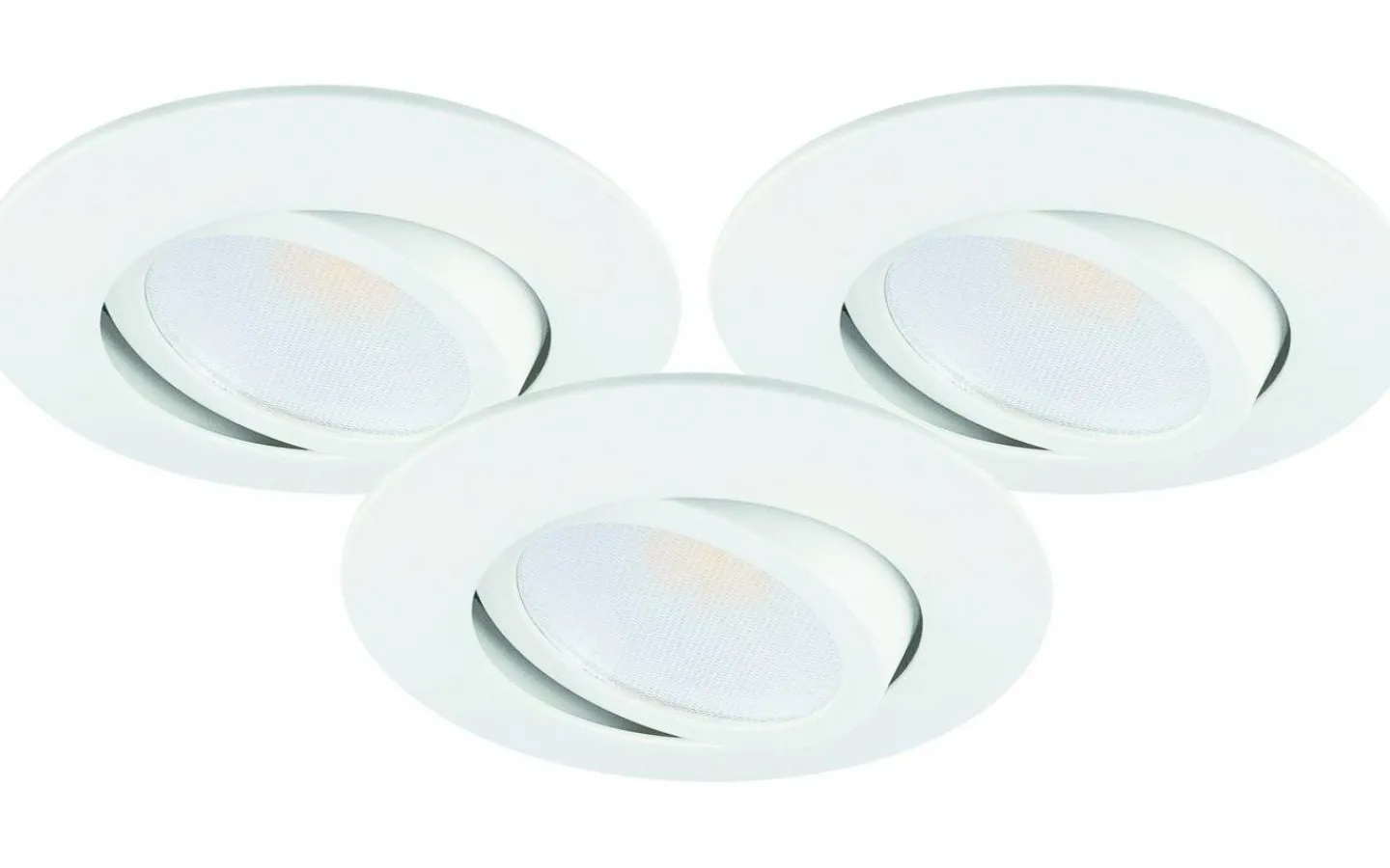 Downlights, Spotlight|230V Led Spotlights-Malmbergs MD-230 Downlight 3000K 3x5W Vit 230V IP44 3-Pack