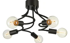 Plafonder < Markslojd Medusa Plafond 5L 70cm Svart