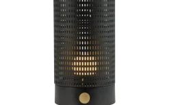 Ljuslyktor|Uppladdningsbara Lampor Inomhus < Dyberg Larsen Mesh Uppladdningsbar Lykta 20cm LED 2700K Svart/Mässing