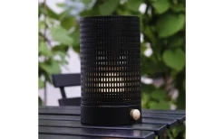 Ljuslyktor|Uppladdningsbara Lampor Inomhus < Dyberg Larsen Mesh Uppladdningsbar Lykta 20cm LED 2700K Svart/Mässing