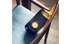 Ljuslyktor|Uppladdningsbara Lampor Inomhus < Dyberg Larsen Mesh Uppladdningsbar Lykta 20cm LED 2700K Svart/Mässing