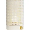 Ljuslyktor|Uppladdningsbara Lampor Inomhus-Dyberg Larsen Mesh Uppladdningsbar Lykta 20cm LED 2700K Vit/Mässing