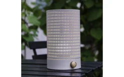 Ljuslyktor|Uppladdningsbara Lampor Inomhus-Dyberg Larsen Mesh Uppladdningsbar Lykta 20cm LED 2700K Vit/Mässing