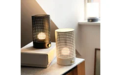 Ljuslyktor|Uppladdningsbara Lampor Inomhus-Dyberg Larsen Mesh Uppladdningsbar Lykta 20cm LED 2700K Vit/Mässing