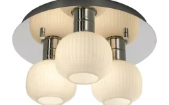 Badrum|Badrumslampor Tak-Aneta Messina Plafond 28cm Krom/Vit IP44