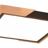 Plafonder-Reality Meta Plafond LED matt svart/trä