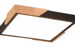 Plafonder-Reality Meta Plafond LED matt svart/trä