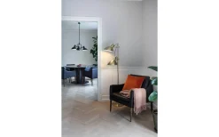 Golvläslampor-Halo Design Metropole Golvlampa 2L 150cm Antikmässing
