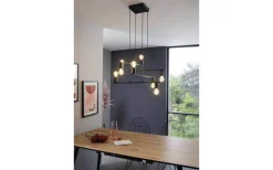 Stora Taklampor Ø70-150 Cm < Eglo Mezzana Taklampa 65cm 8L Svart