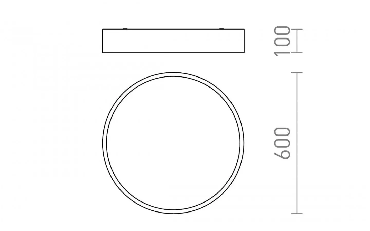 Plafonder-Rendl Mezzo Plafond 60cm LED 60W 3000K Vit