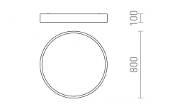 Plafonder < Rendl Mezzo Plafond 80cm LED 100W 3000K Vit