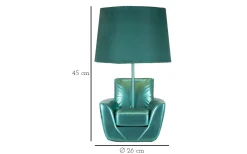 Bordslampor-Mauro Ferretti Midcentury Bordslampa 43cm Turkos