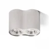 Takspot Med 2 Lampor-Rendl Milano II Takspotlight 18cm Borstad Aluminium