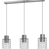 Kök & Matplats|Avlånga Taklampor-Eglo Milligan Taklampa 93cm 3L Galvaniserad