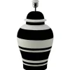 Lampfötter-Hallbergs Ming Lampfot 51cm Black Stripe