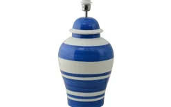 Lampfötter < Hallbergs Ming Lampfot 51cm Royal Blue Stripe