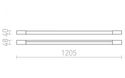 Badrum|Badrumslampor Vägg < Rendl Miranda Vägglampa Krom 120cm LED 14W IP44 3000K