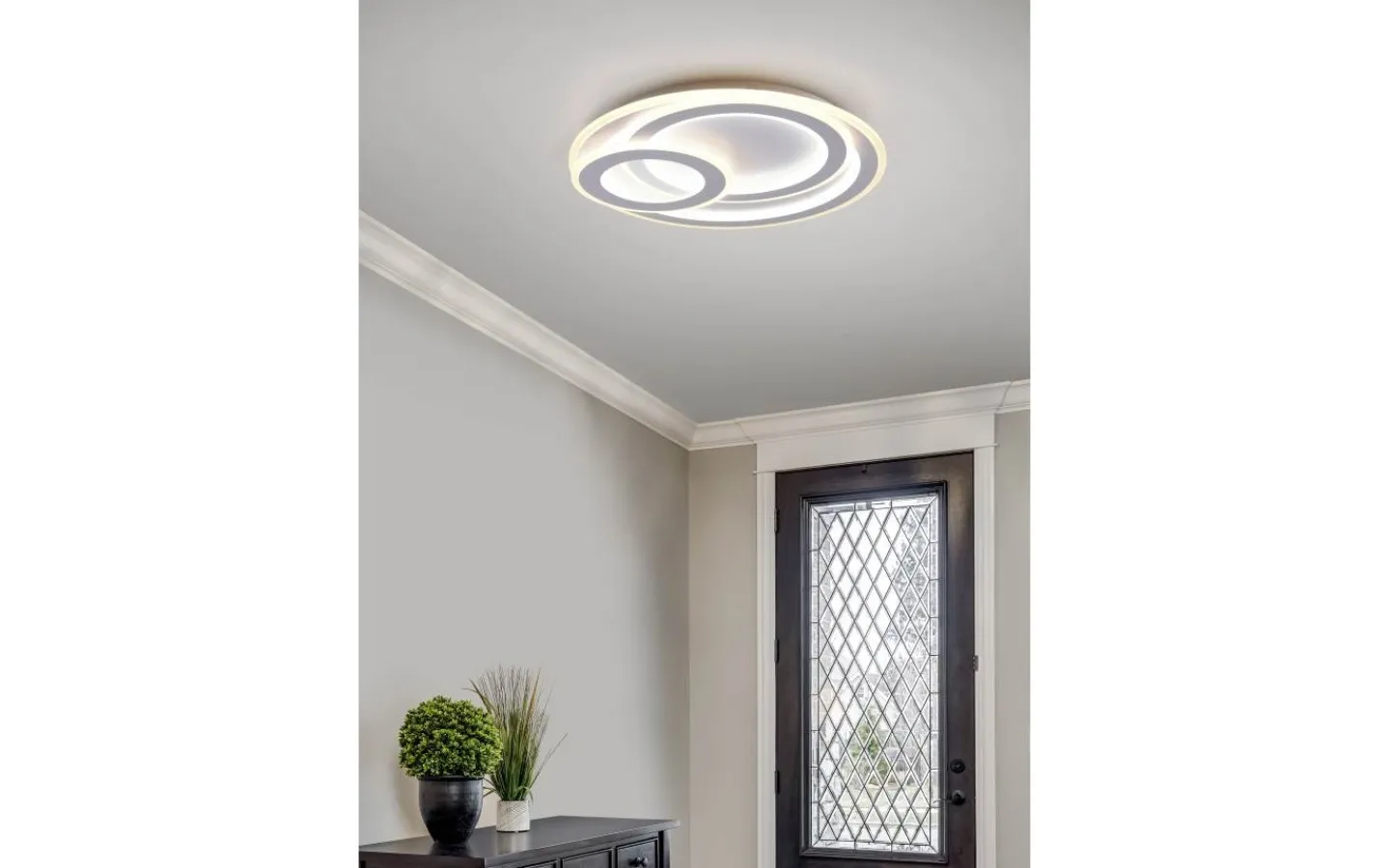 Plafonder-Trio Lighting Mita Plafond LED 51cm rund mattvit