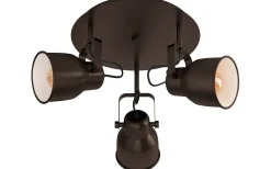 Plafonder-Eglo Mitchley Takspotlight Rund 50cm 3L Brun