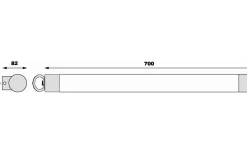 Badrum|Badrumslampor Vägg-Aneta Modica Vägglampa med Uttag 70cm LED 12W 3000K Krom IP44