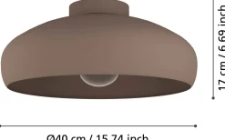 Plafonder < Eglo Mogano Plafond 40cm Brun