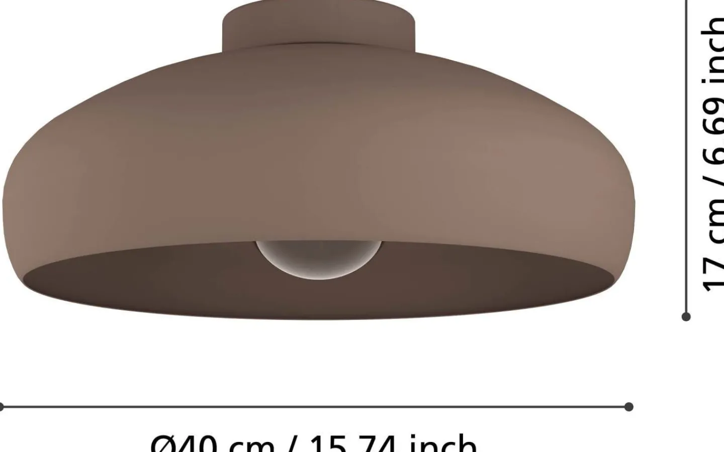Plafonder < Eglo Mogano Plafond 40cm Brun
