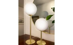 Vardagsrum|Bordslampor < Aneta Molekyl Bordslampa 27cm Mässing/Opal