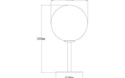Vardagsrum|Bordslampor < Aneta Molekyl Bordslampa 27cm Mässing/Opal