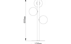 Bordslampor-Aneta Molekyl Bordslampa 46cm Svart/Rök