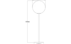 Vardagsrum|Sovrum-Aneta Molekyl Bordslampa 1L 43cm Mässing/Opal