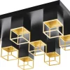 Plafonder-Eglo Montebaldo 60cm Svart/Guld