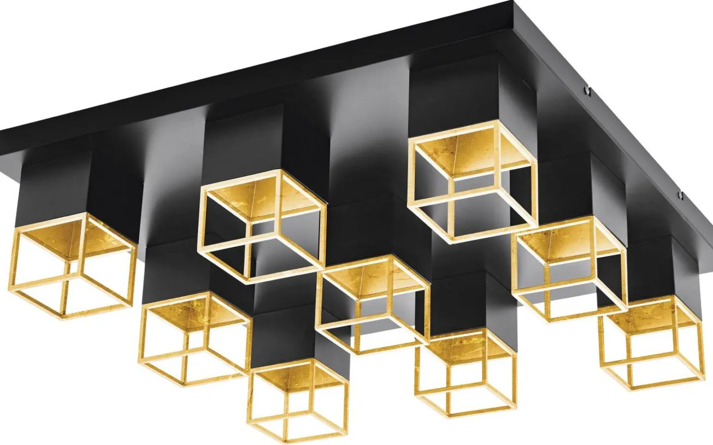 Plafonder-Eglo Montebaldo 60cm Svart/Guld