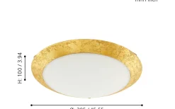 Plafonder < Eglo Montenovo Plafond 39,5cm LED 3000K 22W Guld