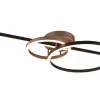 Plafonder-Trio Lighting Montilla Plafond LED svart/kaffebrun