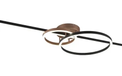 Plafonder-Trio Lighting Montilla Plafond LED svart/kaffebrun
