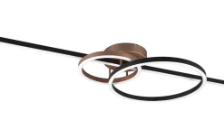 Plafonder-Trio Lighting Montilla Plafond LED svart/kaffebrun