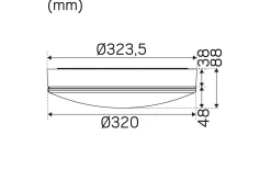 Badrumslampor Tak|Plafonder < Hidealite Moon Basic Plafond 32cm LED 3000K/4000K 15W Vit IP44
