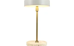 Uppladdningsbara Lampor Inomhus|Bordslampor-Dyberg Larsen Moonlight Uppladdningsbar Bordslampa 28,5cm LED 3000K 2W Beige/Mässing