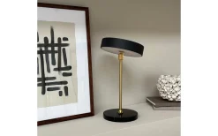 Uppladdningsbara Lampor Inomhus|Bordslampor < Dyberg Larsen Moonlight Uppladdningsbar Bordslampa 28,5cm LED 3000K 2W Svart/Mässing